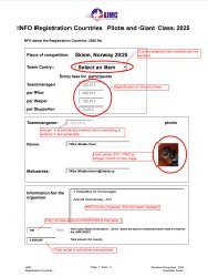 INFO RegistrationCountries Pilots & GiantClass 2025