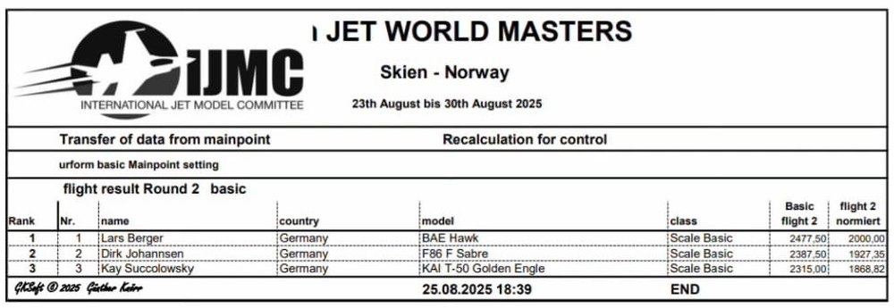 flight result Round 2 basic